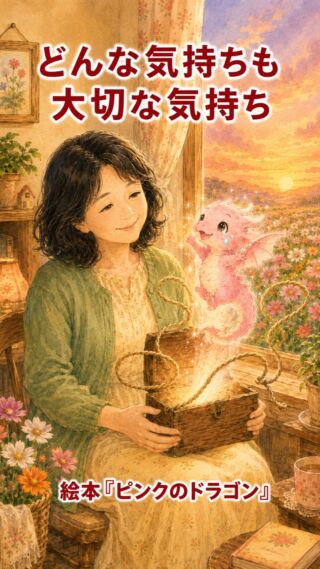 どんな気持ちも大事な気持ち

私、とっても好きな絵本があります
『ピンクのドラゴン』

ネガティブな感情に蓋をして
箱に閉じ込めて
その上に立っていても

ポジティブでいなきゃ！って

自分に嘘をつくことになるから
息苦しくなっちゃう

--------------
《絵本の最後の一節》
悲しみは
きみに強さと優しさを教えてくれる
--------------

この文章
私、大好きなんです！

今日も、あなたの中の全部を
そのまま抱きしめられますように

#アドバンネット
#多古町
#大人こそ絵本
#ネガティブ
#自己受容